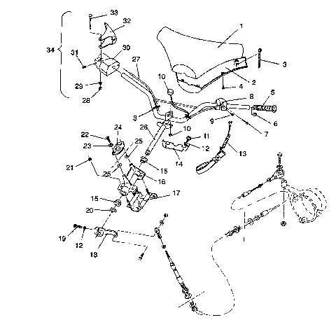 STEERING ASSEMBLY SL 650 / B934058 (4924732473009A)