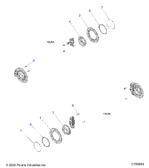 BRAKES, CALIPER MOUNTING AND ROTORS - Z25RRL2KAL (C750852)