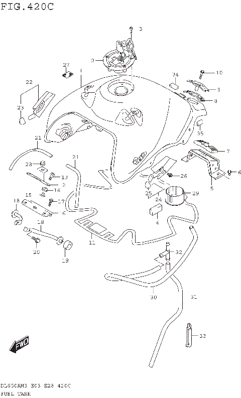 FUEL TANK (DL650AM3E33)