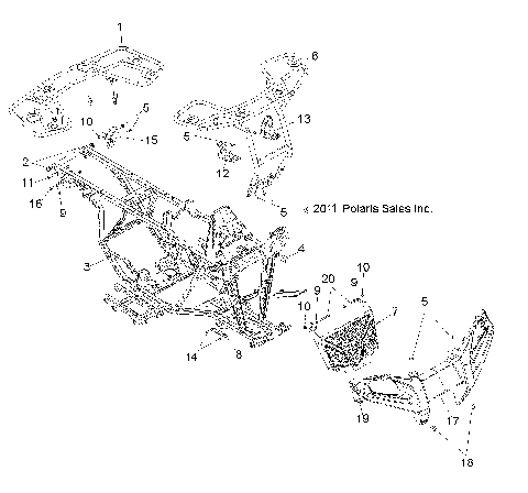 CHASSIS, FRAME, RACKS and BUMPER - A13EA32FA (49ATVBUMPER10BOSS)