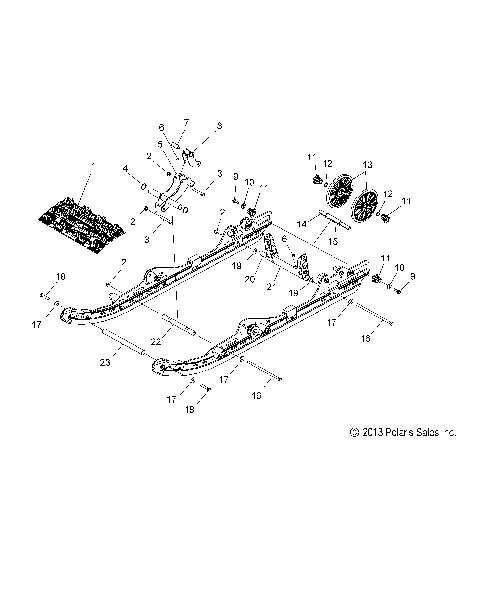 SUSPENSION, REAR and TRACK - S14CB5BSA/BSL/BEL (49SNOWSUSPRR14550121)