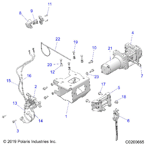 CHASSIS, WINCH - A20SWS57C2/E2 (C0200665)