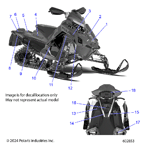 BODY, DECAL, BLACK SIDE PANEL W/GRAY ACCENT - S25TLC9BS/9BEL (602853)
