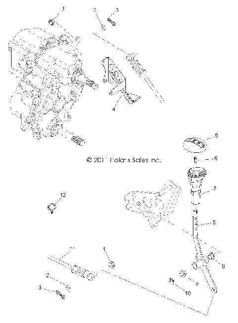 DRIVE TRAIN, GEAR SELECTOR - R12XE76AD/7EAB/EAO (49ATVGEARSELECT11RZR4)
