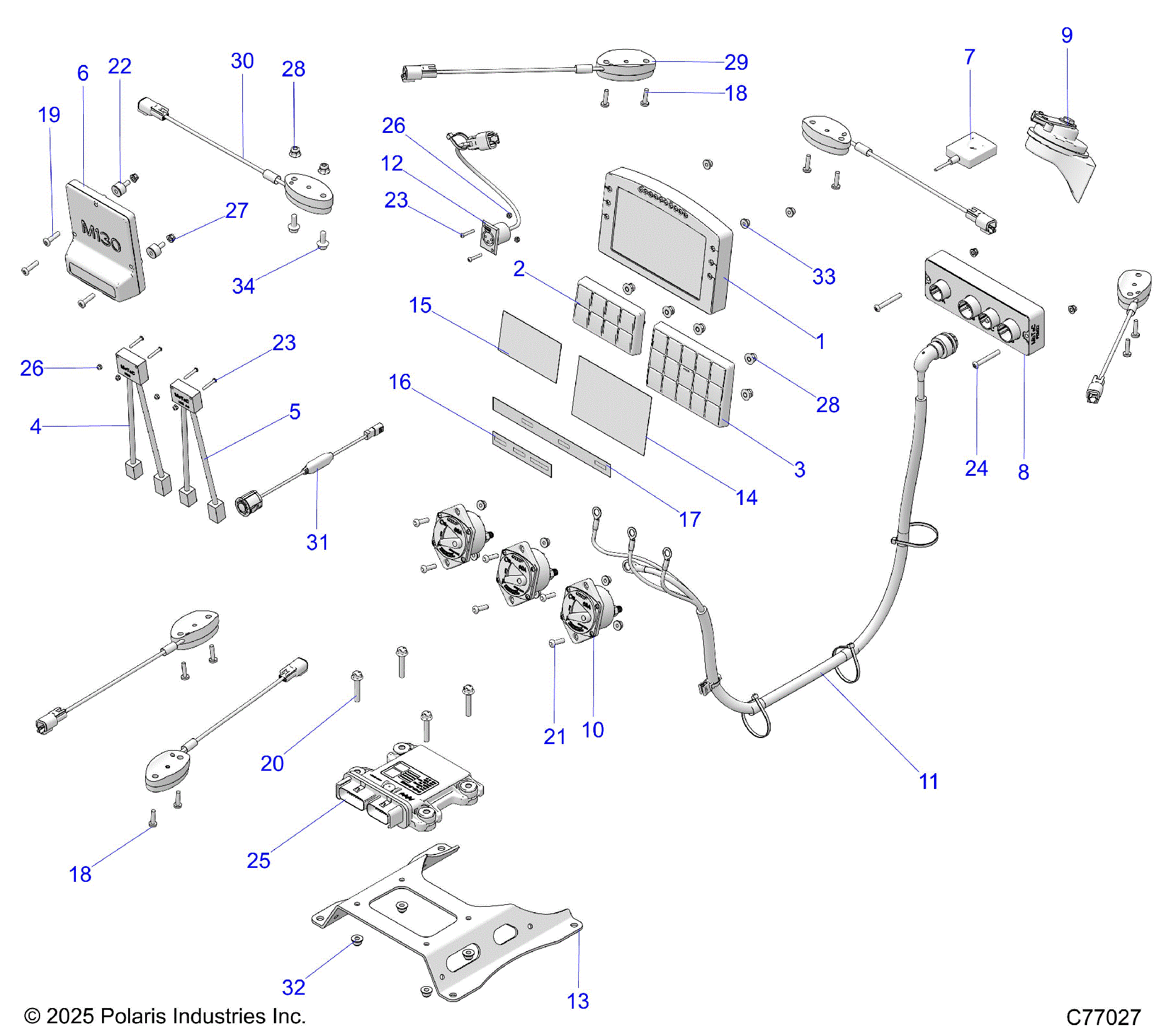 2025 Polaris RZR PRO R RACE (Z25RRL2KAL) ELECTRICAL, COMPONENTS