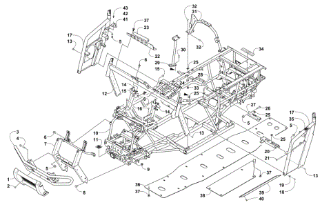 FRAME AND RELATED PARTS (VIN No. 4UF15MPV1FT311466 and Above)