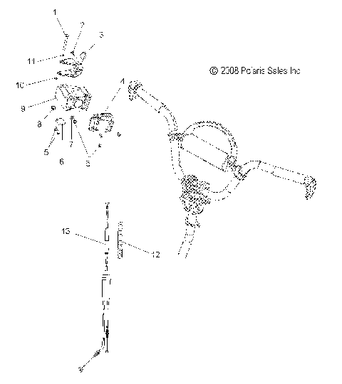 ENGINE, THROTTLE CONTROL ASM. - S10PL8ESA/EEA (49SNOWTHROTTLE09800RMK)