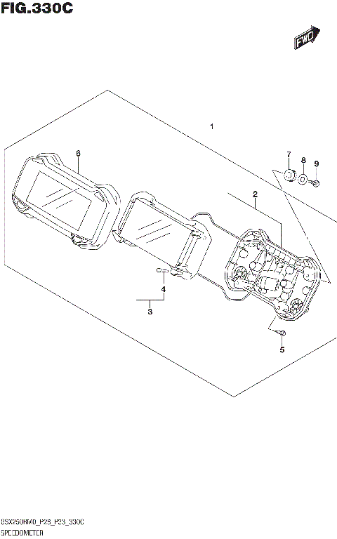 SPEEDOMETER (GSX250RAM0 P33)