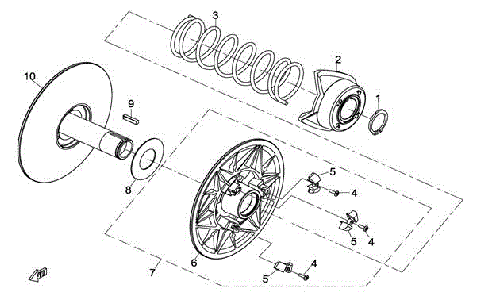 DRIVEN PULLEY (REAR)