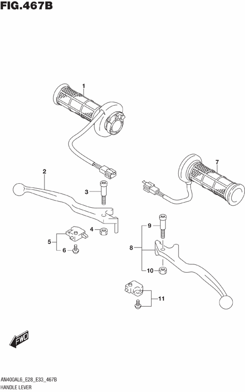 HANDLE LEVER (AN400ZAL6 E28)