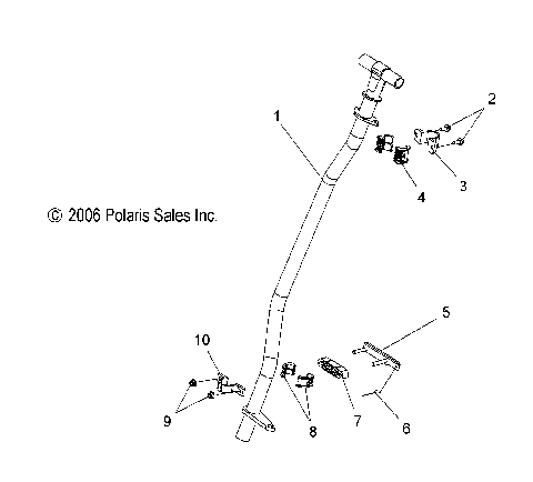 STEERING, STEERING POST, ASM. - S10PK6HSA/HSL/HEA/PM6HSA/HSL (49SNOWSTEERINGPOST600RMK)