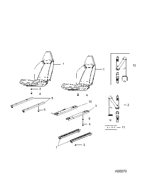 BODY, SEAT, MOUNTING and BELTS - Z21YAV17N2/N4 (49RGRSEATMTG10RZR170)