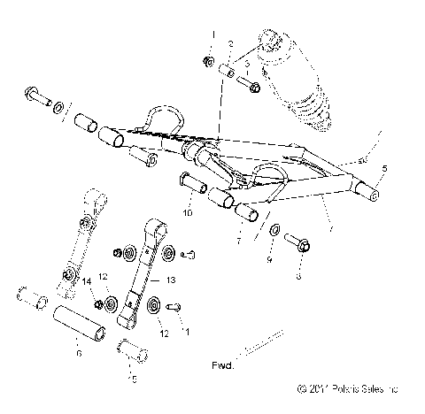 SUSPENSION, TORQUE ARM, FRONT - S12BS8/BC8 ALL OPTIONS (49SNOWFTA12800SB)