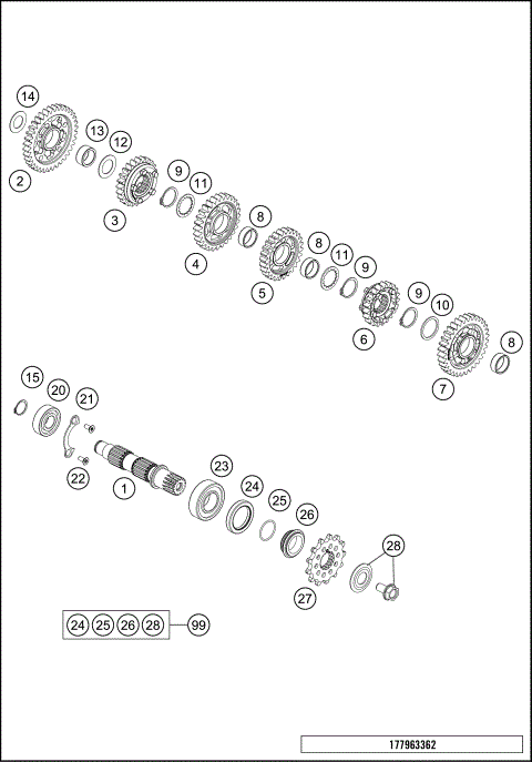 TRANSMISSION I - COUNTERSHAFT