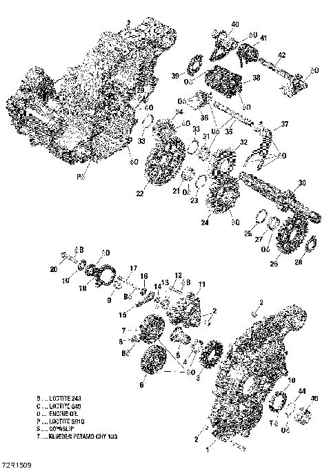 01- Gear Box and Components - 570 EFI