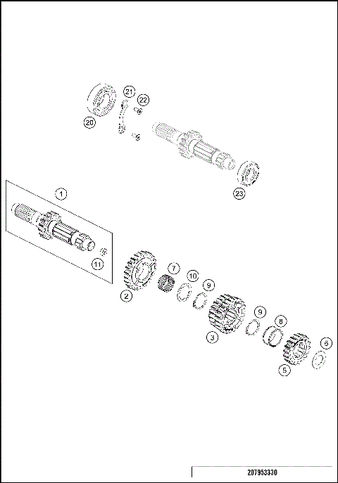TRANSMISSION I - MAIN SHAFT