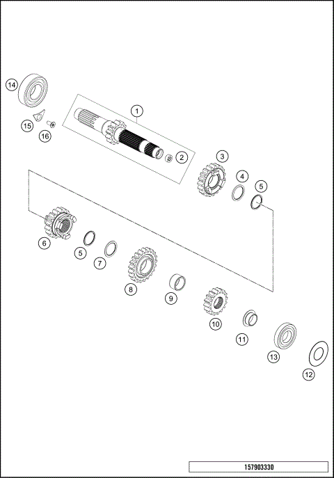 TRANSMISSION I - MAIN SHAFT