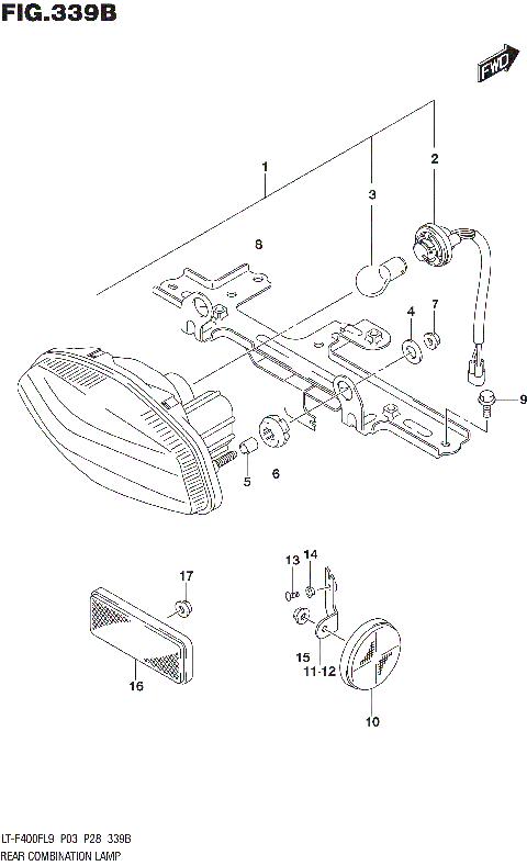 REAR COMBINATION LAMP (LT-F400FL9 P28)