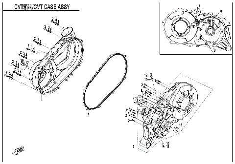 CVT CASE ASSY