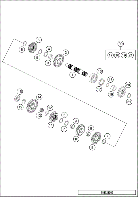 TRANSMISSION II - COUNTERSHAFT
