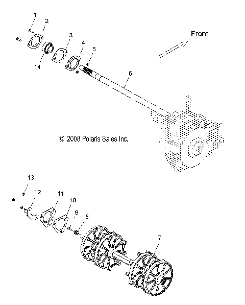 DRIVE TRAIN, DRIVESHAFT ASM. and JACKSHAFT ASM. - S09PU7ES/EE (49SNOWDRIVETRAIN09WIDE)