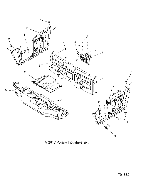 BODY, FLOOR and FENDERS - R18RCA57A1/A4/B4/B1/N1 (701882)