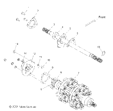 DRIVE TRAIN, JACKSHAFT and DRIVESHAFT - S13BF6GSA/GSL (49SNOWDRIVETRAIN13RUSH)