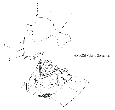 BODY, WINDSHIELD - S09PR7FS/FE (49SNOWWINDSHLD09TRBOSB)