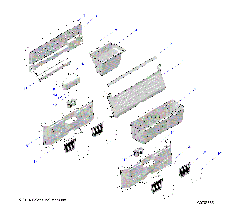 BODY, FLOOR CLOSEOFFS and BIN - R22M4U57B5 (C0705335-1)