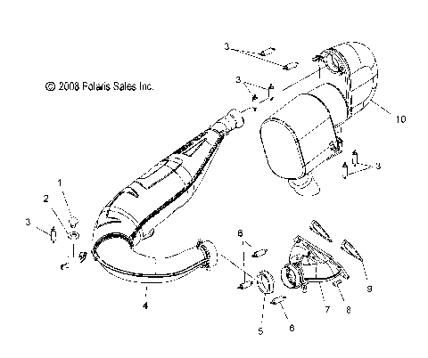 ENGINE, EXHAUST - S09PB6FS/FE (49SNOWEXHAUST09SHIFT)