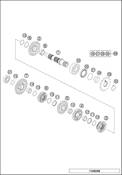 TRANSMISSION II - COUNTERSHAFT