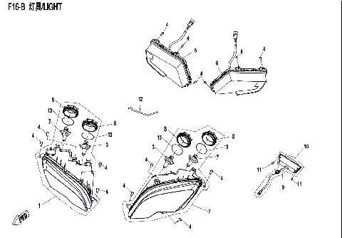 LIGHT (WITH NO TURN LIGHTS)