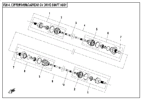 REAR CV DRIVE SHAFT ASSY  (QC)