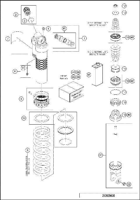 SHOCK ABSORBER DISASSEMBLED