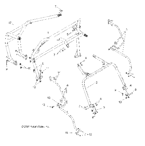 CHASSIS, CAB FRAME and SIDE BARS - R09VH76FX (49RGRCAB09RZRS)