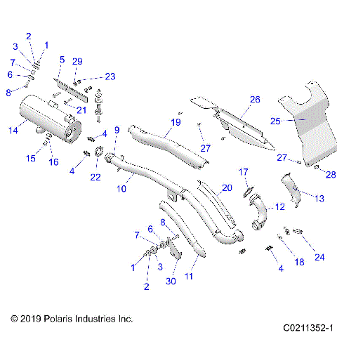 ENGINE, EXHAUST - A20SEG50A1/A5/CA1/CA5 (C0211352-1)