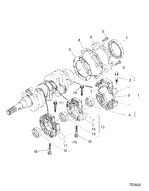 ENGINE, MAIN BEARING CASE - R25RRED4JA (702600)