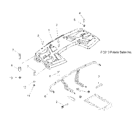 BODY, REAR RACK - A11MH50AX/AZ (49ATVRACKMTGRR11SP500)