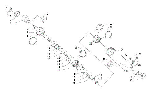 REAR SUSPENSION REAR ARM SHOCK ABSORBER