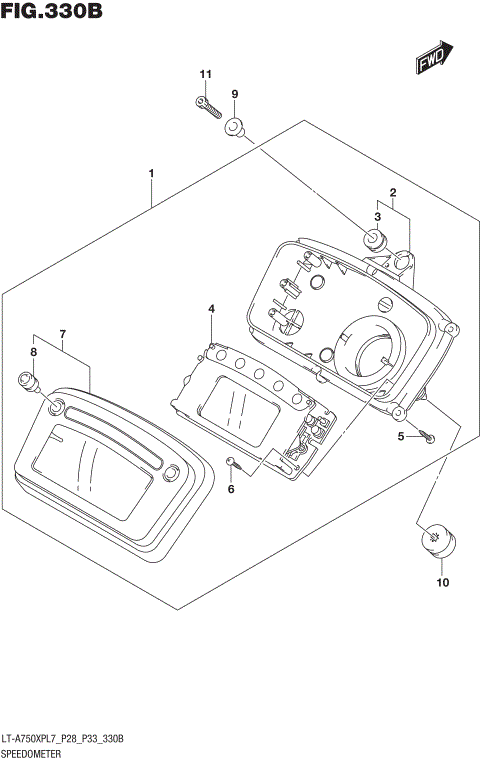 SPEEDOMETER (LT-A750XPBL7 P28)