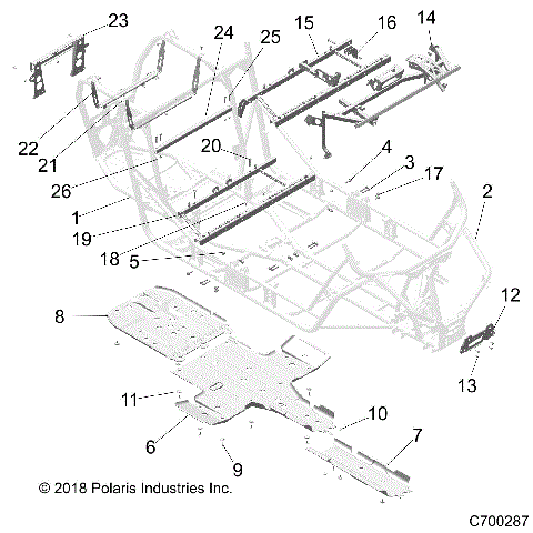 CHASSIS, MAIN FRAME AND SKID PLATES -Z21N4E99NG (C700287)