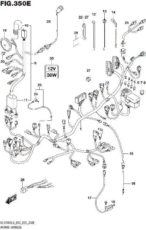 WIRING HARNESS (DL1000AL9 E28)