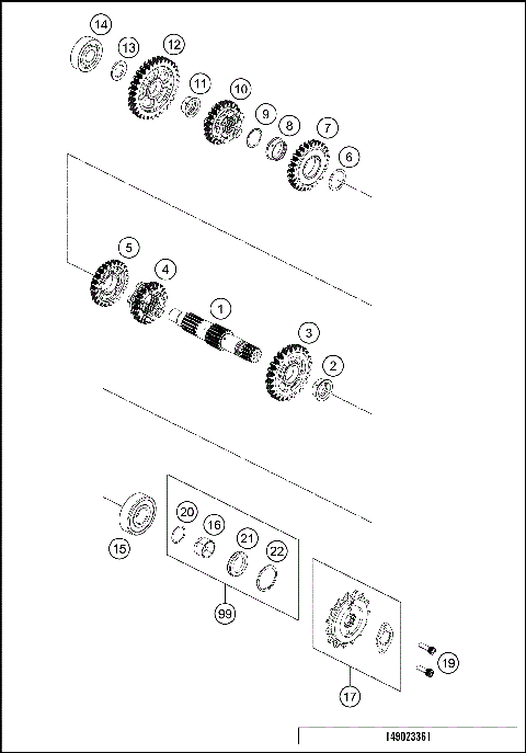 TRANSMISSION II - COUNTERSHAFT