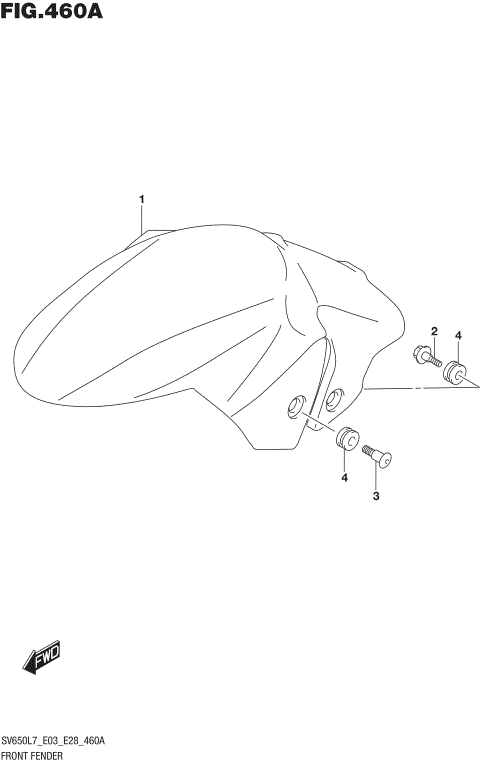 FRONT FENDER (SV650L7 E03)