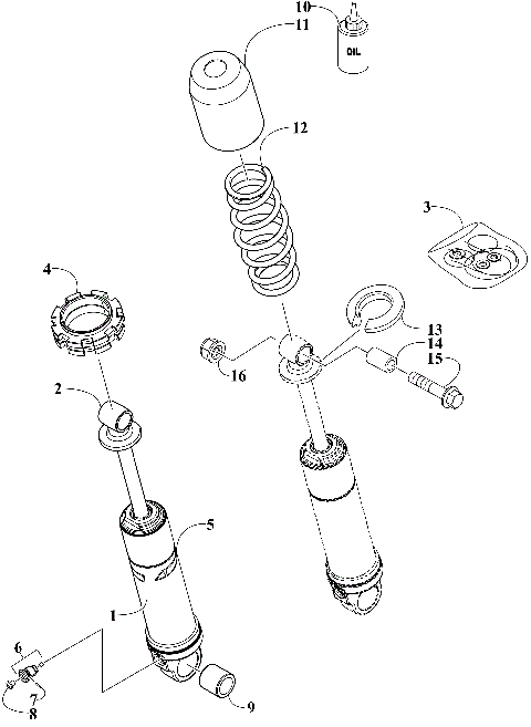 REAR SUSPENSION FRONT ARM SHOCK ABSORBER [107788]
