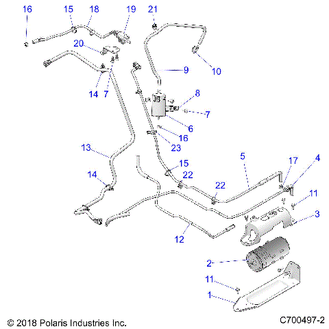 BODY, FUEL LINES, EVAP - Z21A4E99BX (C700497-2)