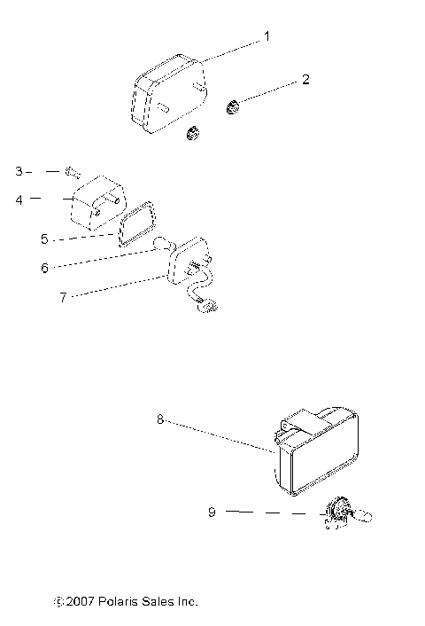 ELECTRICAL, HEADLIGHTS, TAILIGHTS and BULBS - A08CA32AA (49ATVHEADLIGHT08BOSS)