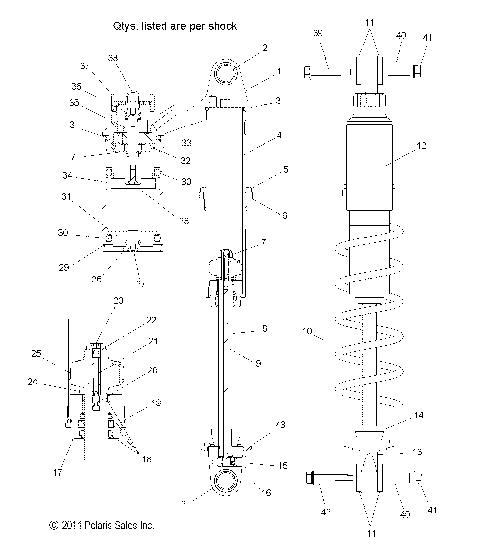 SUSPENSION, SHOCK, IFS (LE) - S12BP8/BV8 ALL OPTIONS (49SNOWSHOCKIFS7043749)