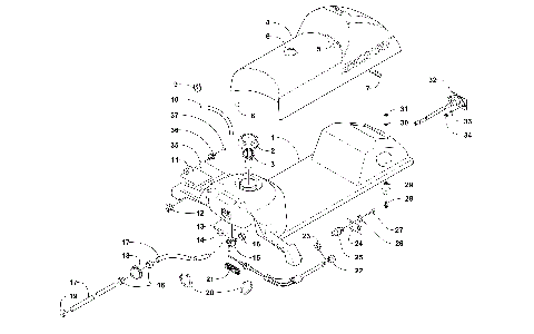 GAS TANK, SEAT, AND TAILLIGHT ASSEMBLY [103788]
