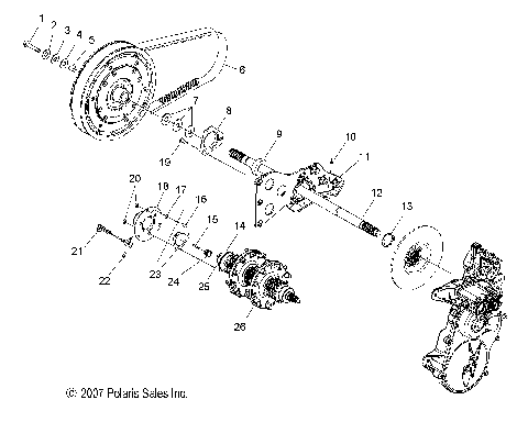 DRIVE TRAIN, DRIVE SHAFT and JACKSHAFT - S08PR7FS/FE (49SNOWDRIVETRAIN08SBTRBO)